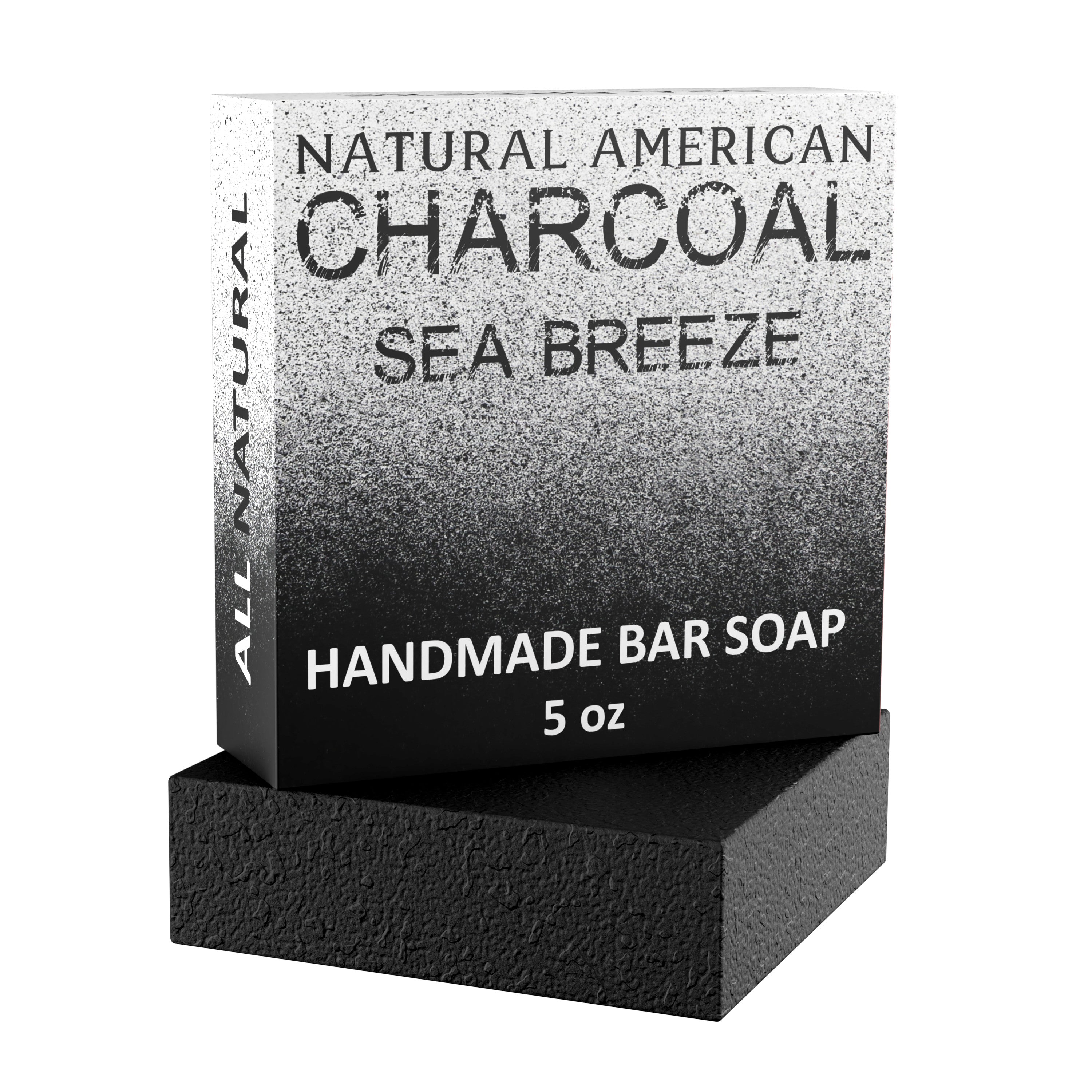 CHARCOAL SEA BREEZE - Black Bar Soap