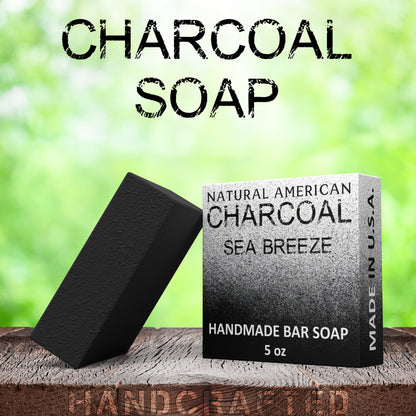 CHARCOAL SEA BREEZE - Black Bar Soap